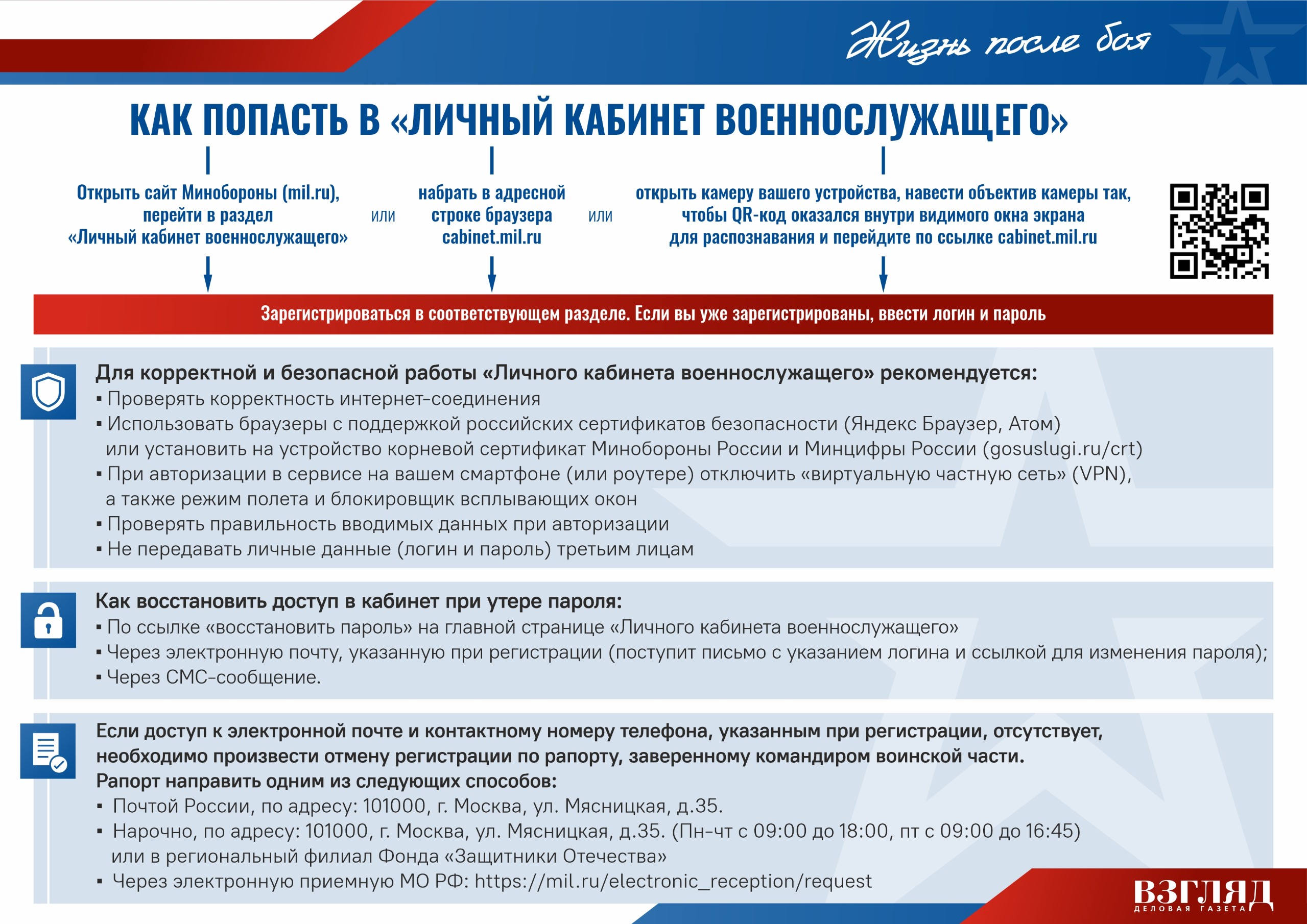 Как попасть в "Личный кабинет военнослужащего"